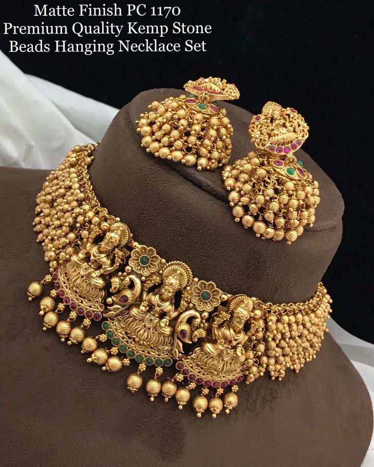 Kunu Super Gold Plated Pure South look Necklace Set