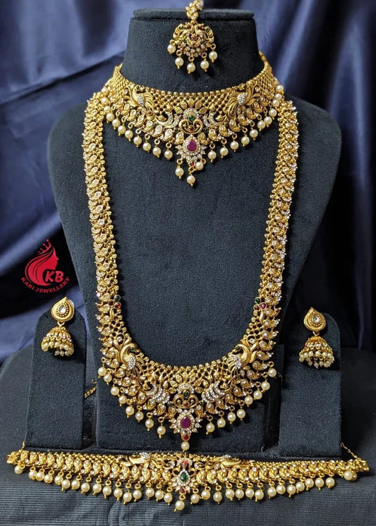 Temple jewellery Indian semi bridal sets