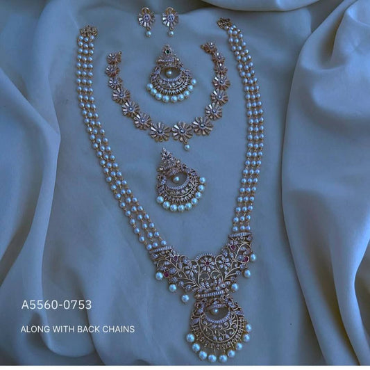 Chandbali and Kundan Set